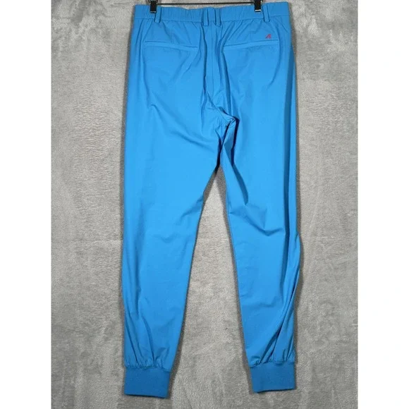 REDVANLY Pants Mens Large Blue Golf Joggers Stretch Cuffed Performance Halliday - Picture 5 of 9